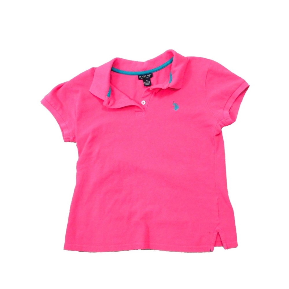 U.S. POLO ASSN. PINK 100% COTTON SHORT SLEEVE POLO - Picture 3 of 6